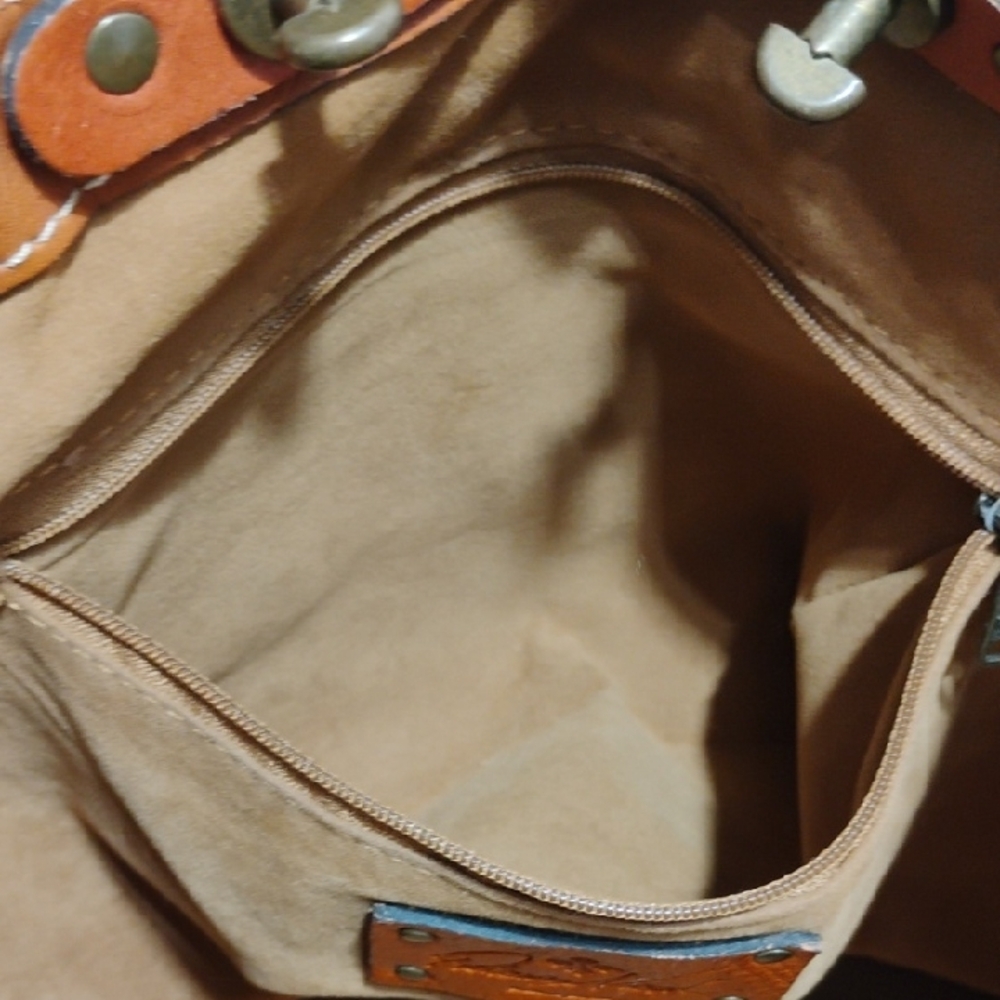 SALE! Patricia Nash Benvenuto Smooth Floral Leather Tote Hardly Used - Picture 13 of 16